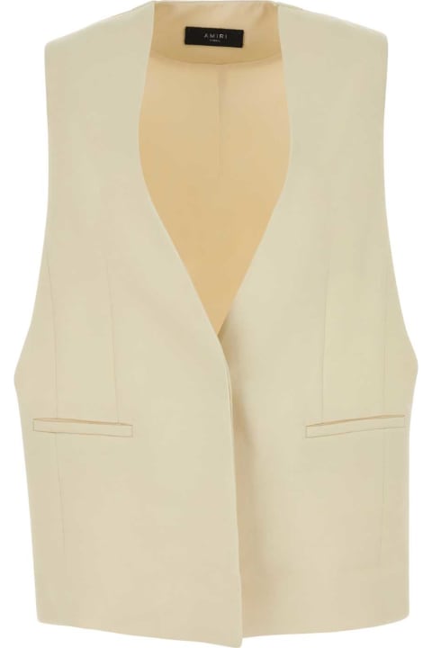 AMIRI Coats & Jackets for Women AMIRI Ivory Cupro Blend Vest