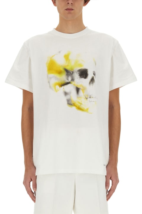Alexander McQueen Topwear for Men Alexander McQueen Obscured Skull T-shirt