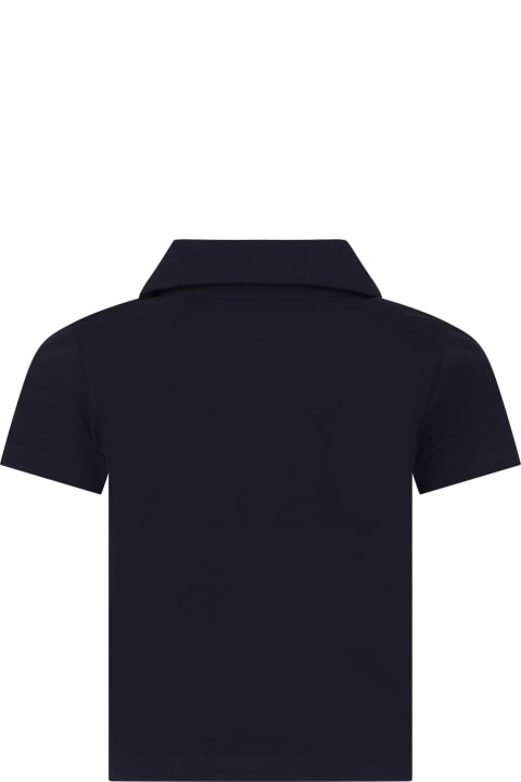 ボーイズ Petit BateauのTシャツ＆ポロシャツ Petit Bateau Blue Polo Shirt For Boy With Logo