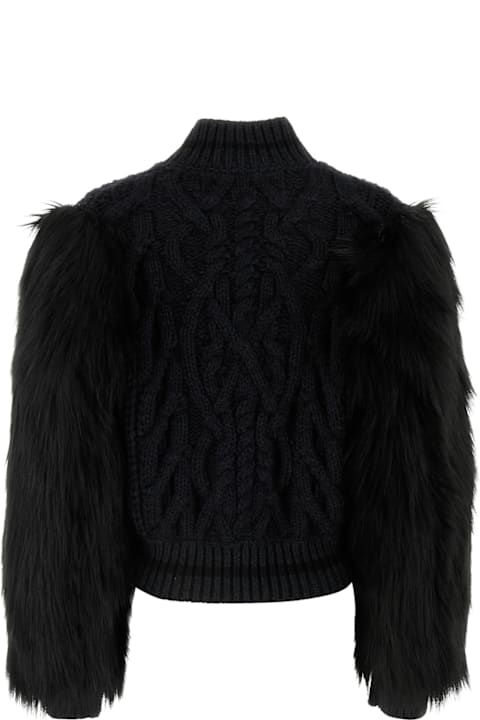 Givenchy Coats & Jackets for Women Givenchy Cable Knit Body Varsity Jacket