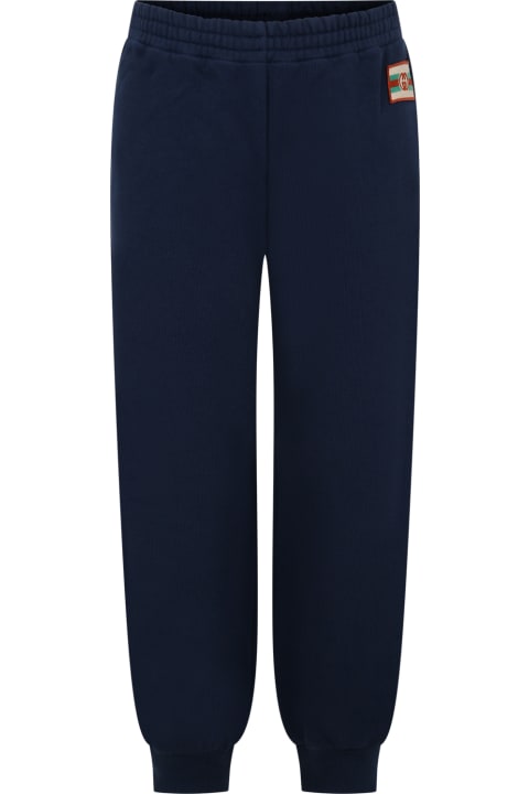 Gucci for Kids Gucci Blue Trousers For Boy With Double G