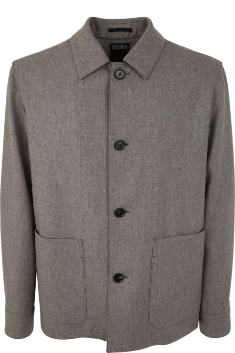 Zegna for Men Zegna Pure Wool Flannel Chore Jacket
