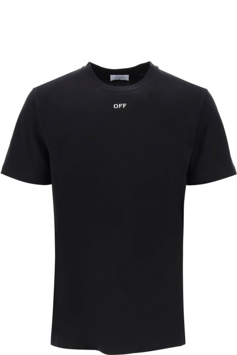 Off-White Topwear for Men Off-White Back Embroidery T-shirt