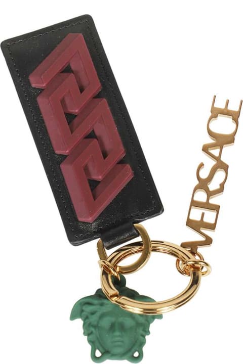 Accessories for Men Versace Leather Keyring