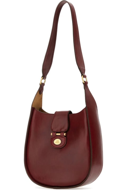Grape Leather Shoulder Bag