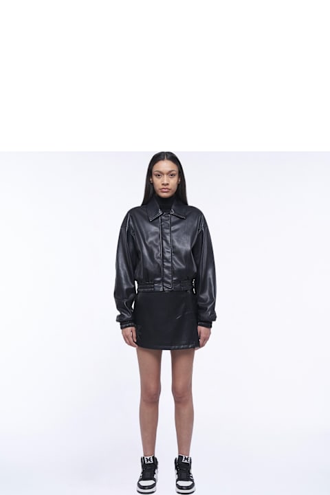 John Richmond for Women John Richmond Eco-leather Bomber Jacket