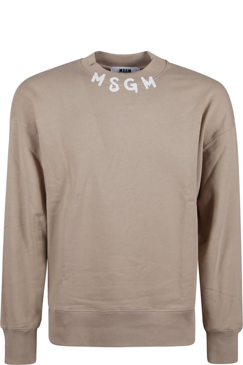 Fleeces & Tracksuits for Men MSGM Neck Logo Sweatshirt