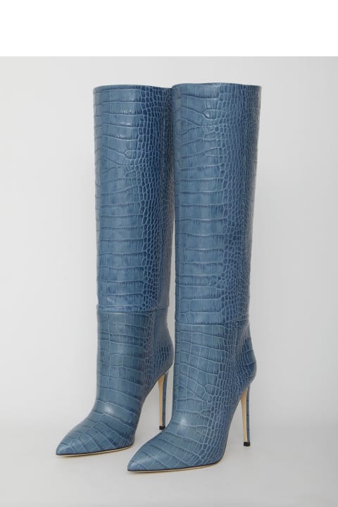Paris Texas Shoes for Women Paris Texas Light-blue Leather Boots