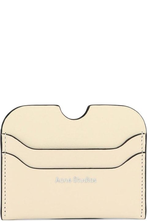 Wallets for Women Acne Studios Logo Detailed Open Top Cardholder