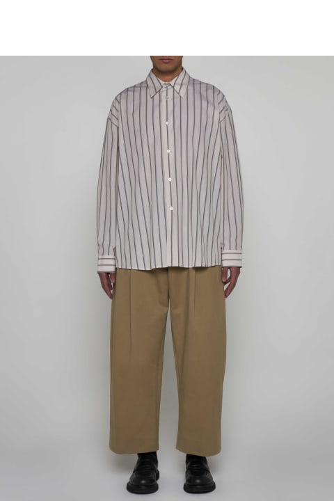 Trending Designers for Men Studio Nicholson Loche Pinstriped Cotton Shirt