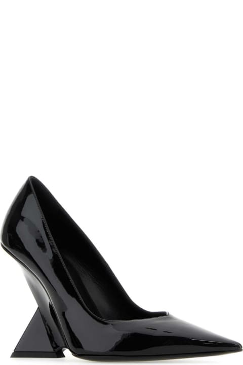 Wedges for Women The Attico Black Leather Cheope Pumps