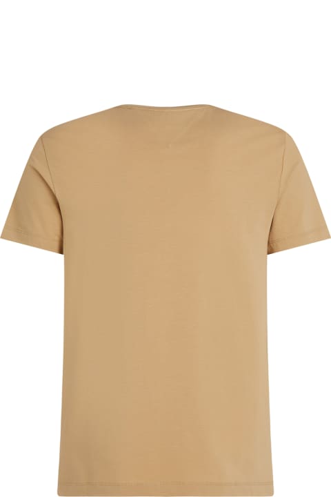 メンズ Tommy Hilfigerのトップス Tommy Hilfiger Khaki T-shirt With Mini Logo