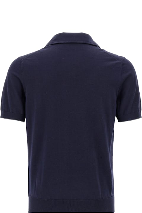 Quiet Luxury for Men Brunello Cucinelli V-neck Polo Shirt