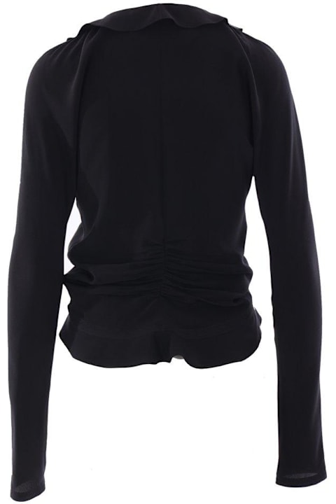 Saint Laurent Topwear for Women Saint Laurent Ruffled Long-sleeved Blouse