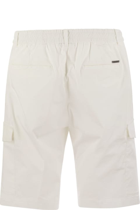 Peserico Pants for Men Peserico Lightweight Cotton Lyocell Canvas Jogger Bermuda Shorts