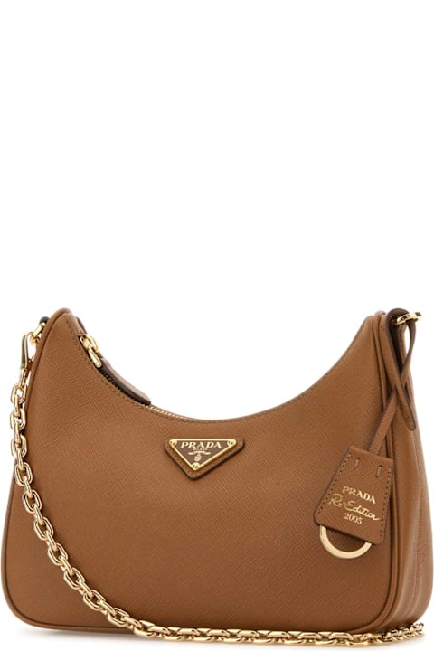 Prada Bags for Women Prada Camel Leather Re-edition 2005 Shoulder Bag