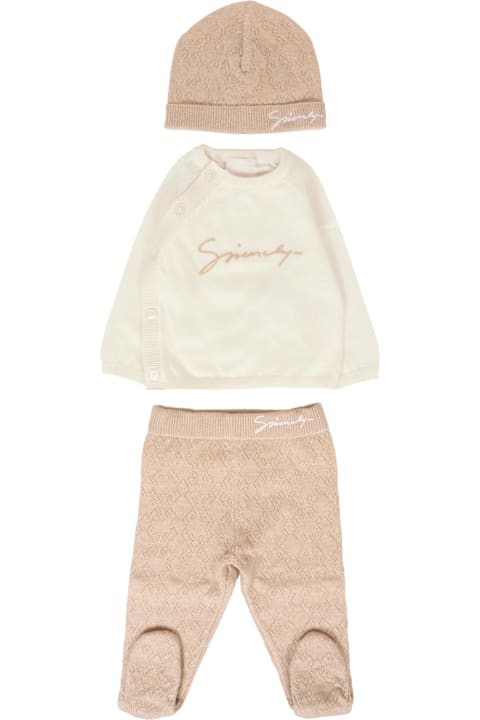 Homeware Givenchy Beige Newborn Set For Babykids With Logo