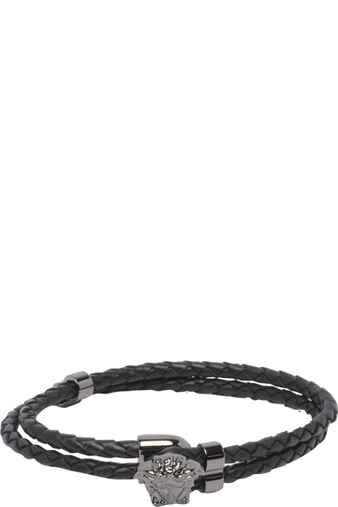 Bracelets for Men Versace 'la Medusa' Leather Bracelet