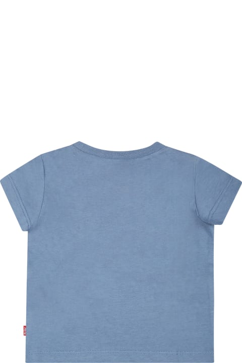 ベビーボーイズ Levi'sのTシャツ＆ポロシャツ Levi's Blue T-shirt For Babykids With Logo