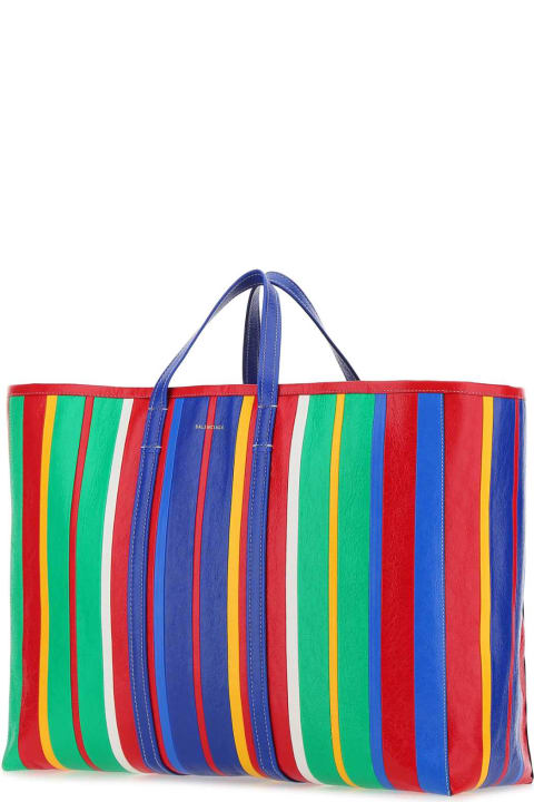 Totes for Men Balenciaga Multicolor Leather Large Barber Shopping Bag