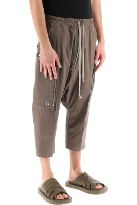 Rick Owens 'bauhaus Bela' Cropped Cargo Pants In Organic Cotton