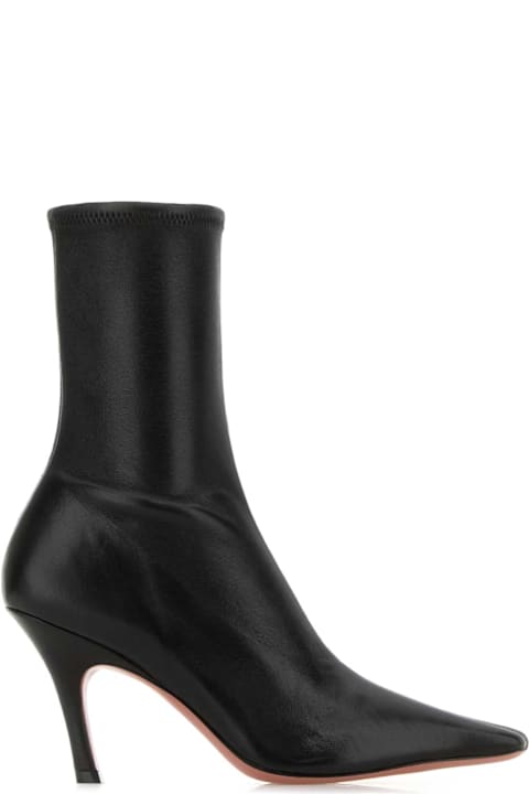 Amina Muaddi for Kids Amina Muaddi Black Nappa Leather Jamie Ankle Boots