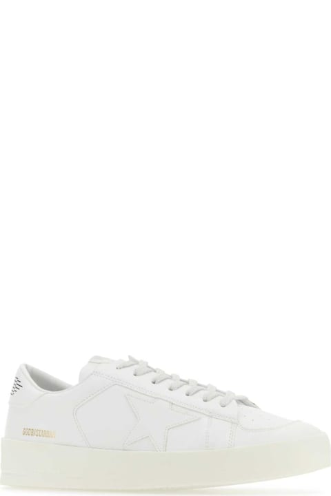 Fashion for Men Golden Goose White Synthetic Leather Stardan Sneakers