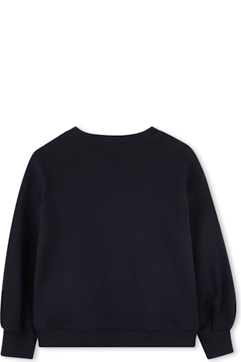 Chloé Sweaters & Sweatshirts for Women Chloé Black Crewneck Sweatshirt With Lettering Logo On The Front In Cotton Girl