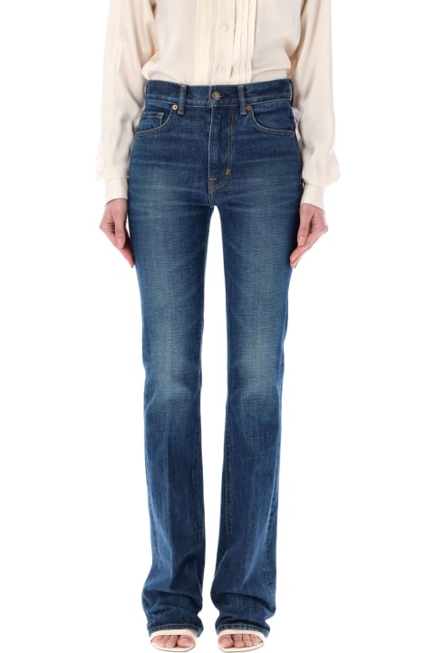Tom Ford for Women Tom Ford Stone Washed Denim Flared Jeans