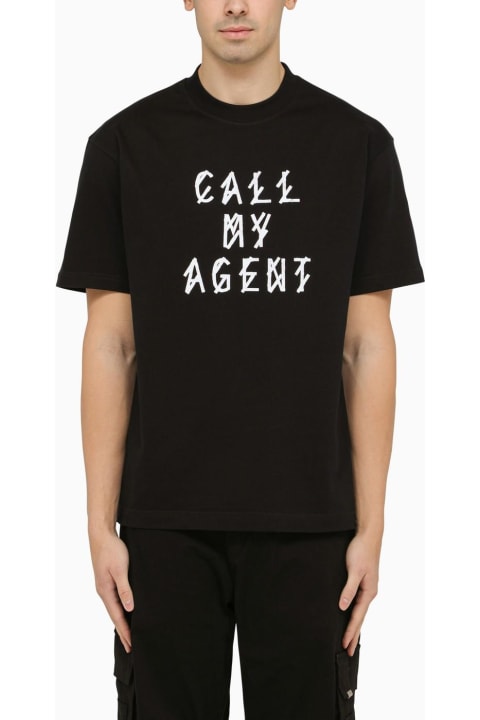 44 Label Group Topwear for Men 44 Label Group Call My Agent T-shirt Black
