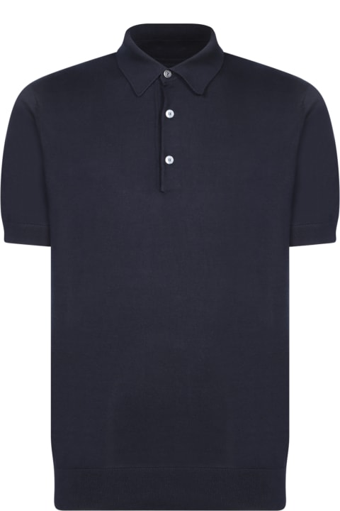 Topwear for Men Zegna Premium Cotton Polo Shirt In Blue