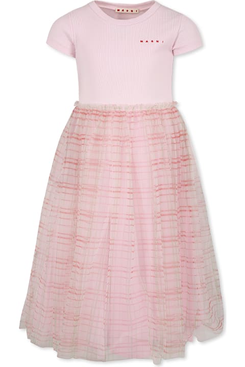 Homeware Marni Pink Dress For Girl With Logo