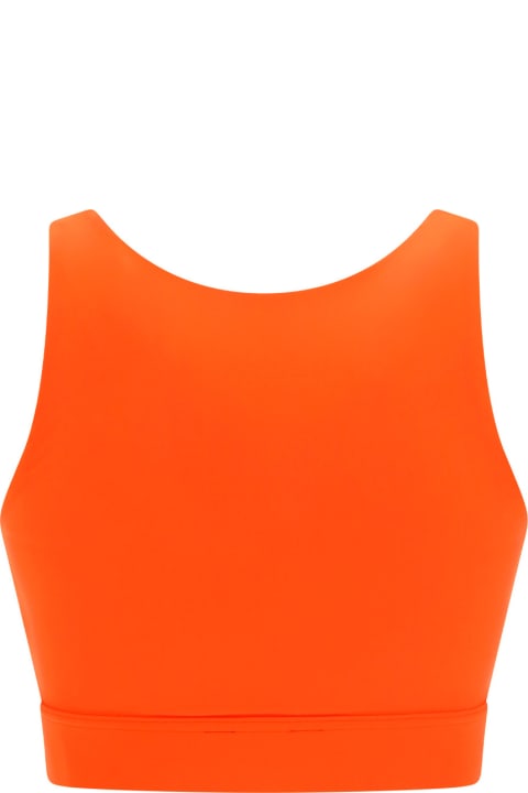 Homeware Palm Angels Orange Sports Top With Logo And Side Bands In Contrast