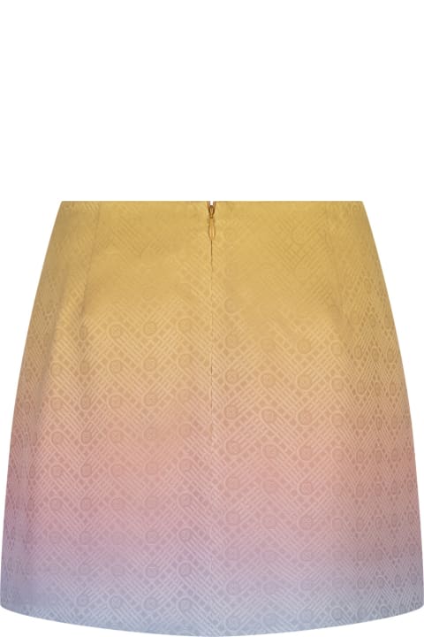 Casablanca Skirts for Women Casablanca Ping Pong Gradient Silk Mini Skirt