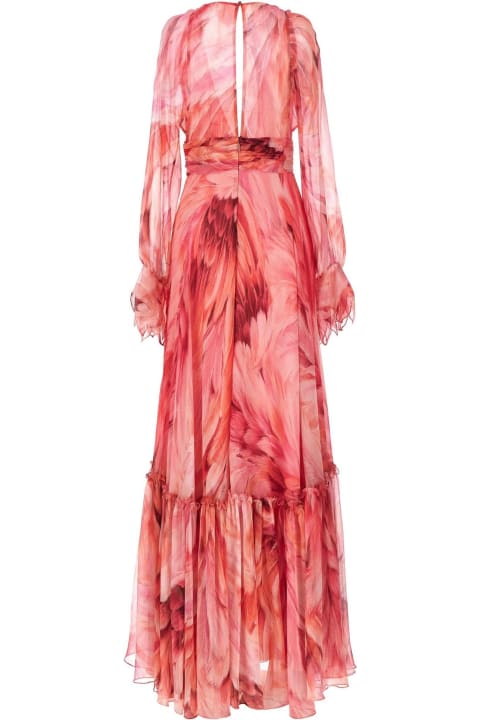 Dresses for Women Roberto Cavalli Plumage Silk Dress