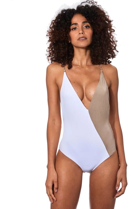 Homeware MC2 Saint Barth V Neck One Piece Swimsuit