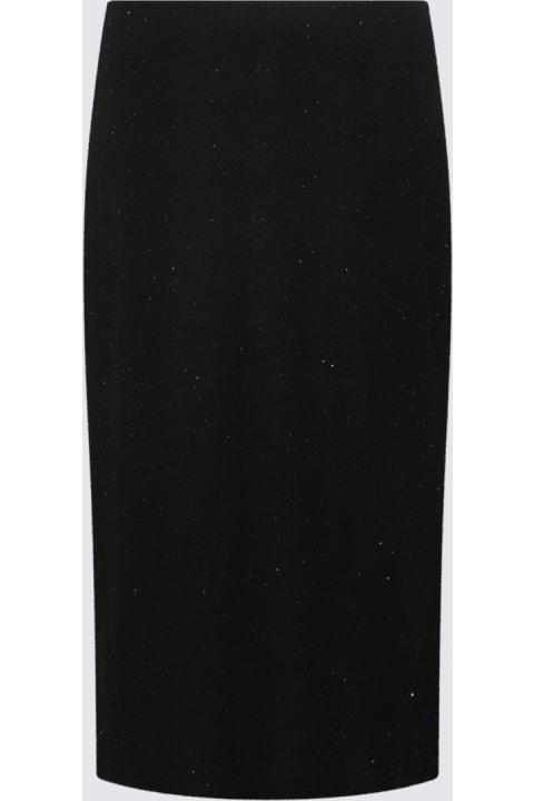 Fashion for Women Fabiana Filippi Black Cotton Midi Skirt
