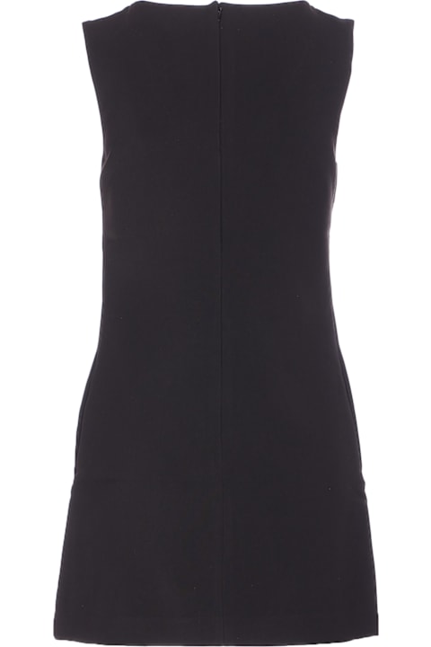 self-portrait لـ Men self-portrait Crepe Crystal Trim Mini Dress