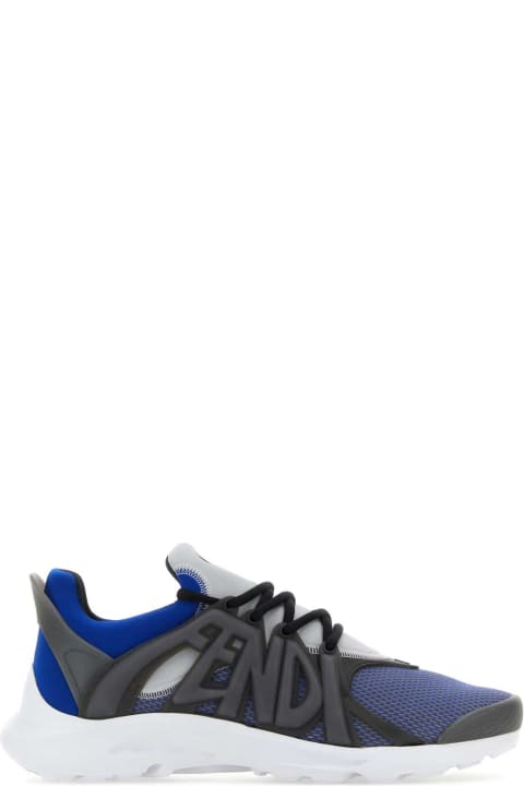 Shoes Sale for Men Fendi Multicolor Mesh And Rubber Tag Sneakers