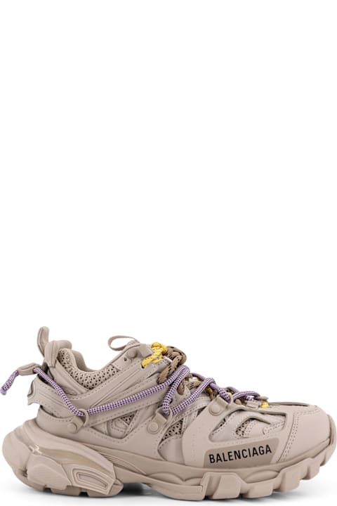 Balenciaga Track Mesh Sneakers With Colored Laces Detail