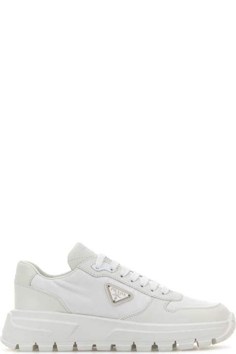 Prada Sneakers for Women Prada White Leather And Nylon Sneakers