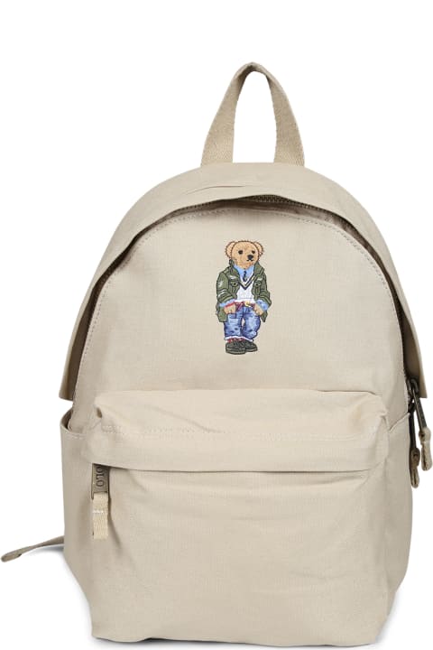 أدوات منزلية Ralph Lauren Beige Backpack For Kids With Polo Bear