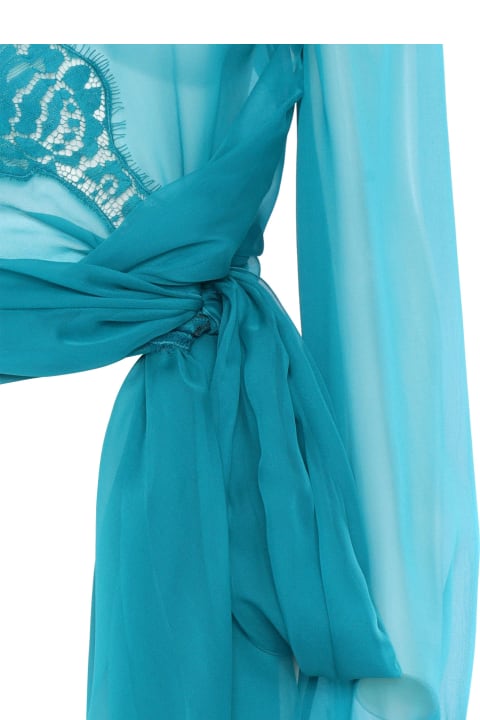 Fashion for Women Alberta Ferretti Transparent Turquoise Blouse