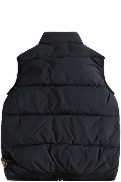 Stone Island for Kids Stone Island Compass-badge Zipped Padded Gilet