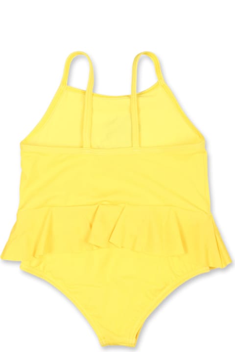 Moschino Swimwear for Baby Boys Moschino Yellow Swimsuit For Baby Girl With Teddy Bear