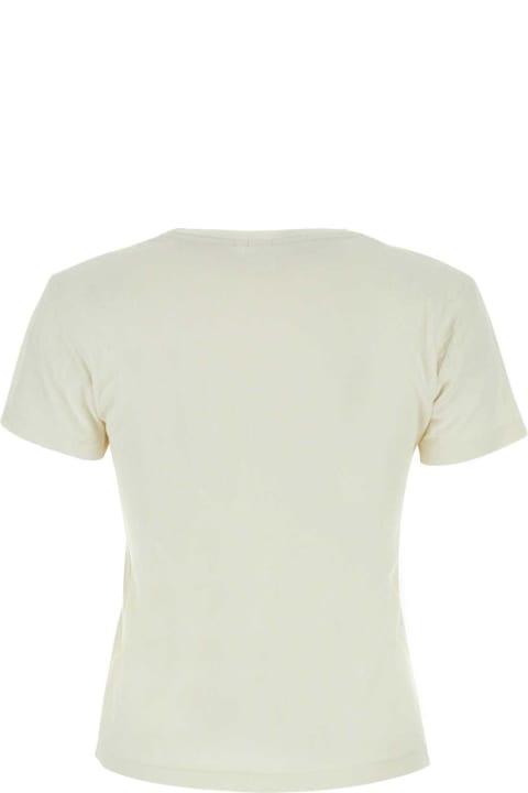 RE/DONE Topwear for Women RE/DONE Chalk Cotton T-shirt