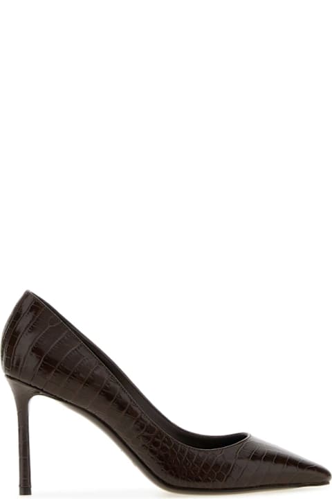 Jimmy Choo for Kids Jimmy Choo Chocolate Leather Romy 85 Pumps