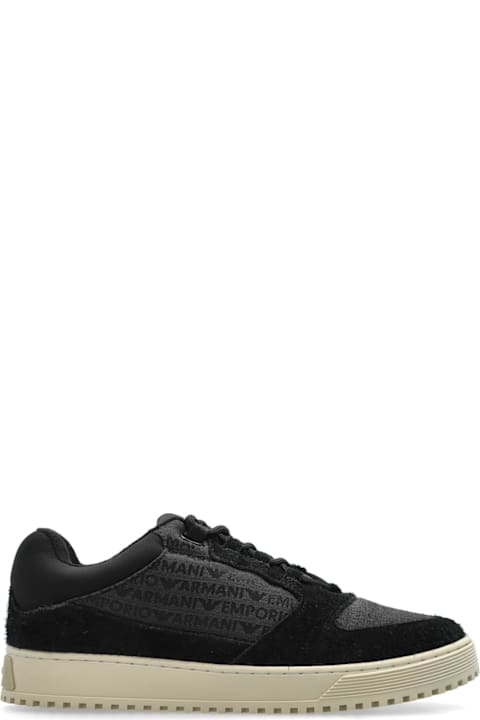 Emporio Armani أحذية لـ القسم الرجالي Emporio Armani Emporio Armani Sneakers With Logo