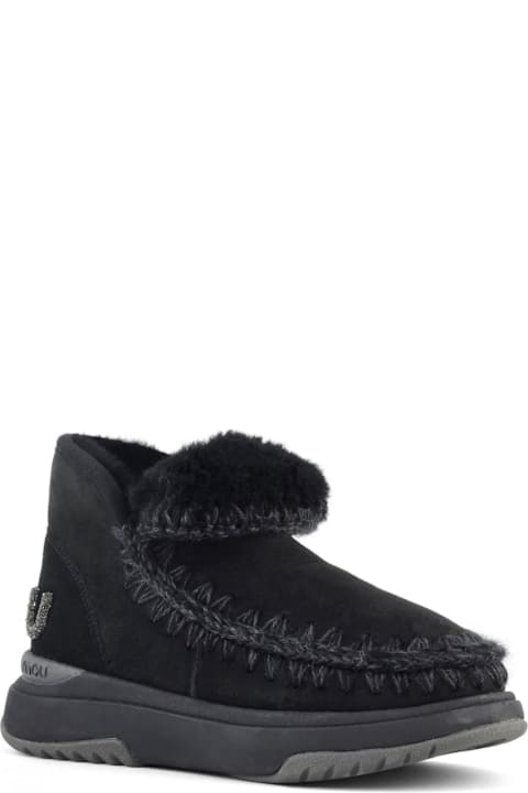 Mou Shoes for Women Mou Eskimo Jogger In Black Sheepskin