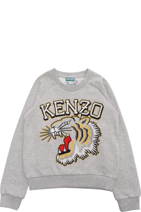 Sweaters & Sweatshirts for Boys Kenzo Kids Grey Sweater With Pattern